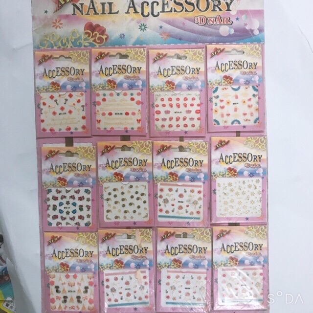 Sỉ vỉ 12 bộ sticker dan móng tay