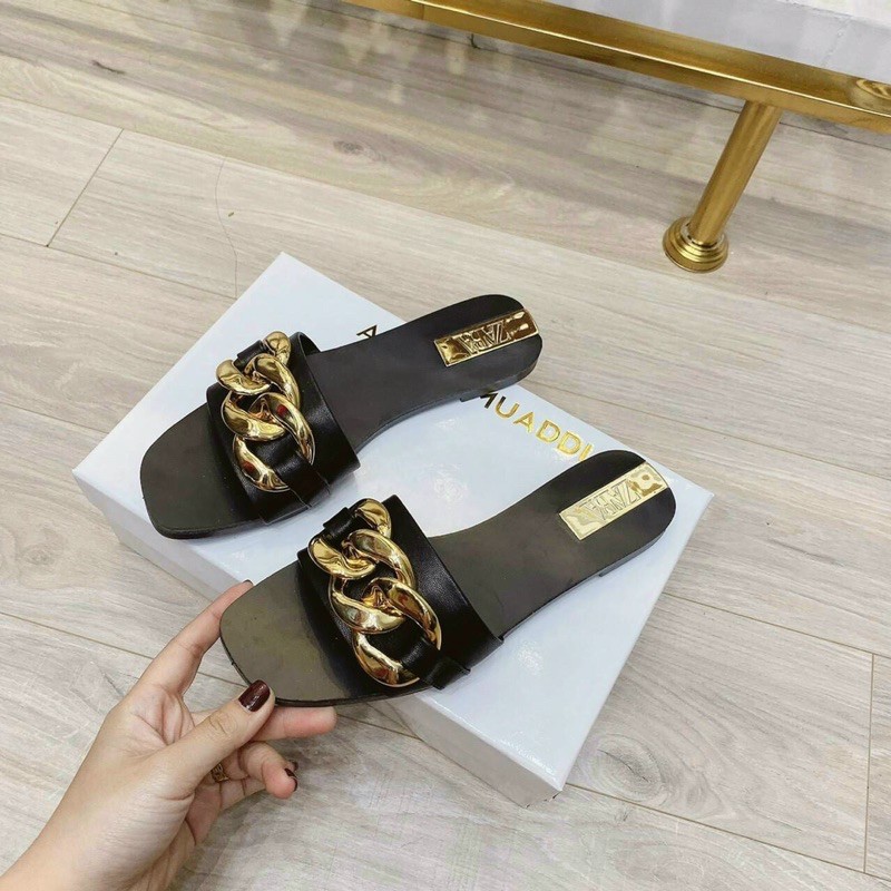 dép lê xoắn xích vàng
