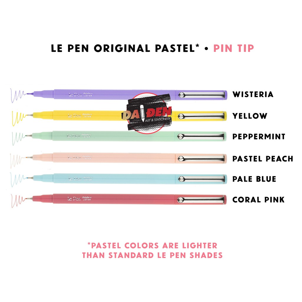 [HCM]Bộ 6 Bút Line Marvy Lepen Pastel
