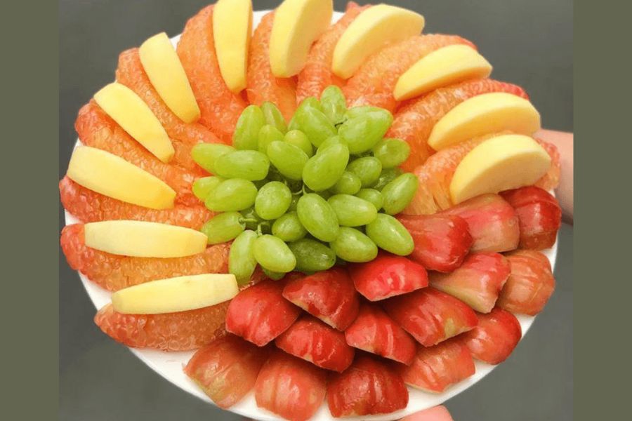Đĩa Tròn Trắng Đĩa Trái Cây Trắng Cao Cấp