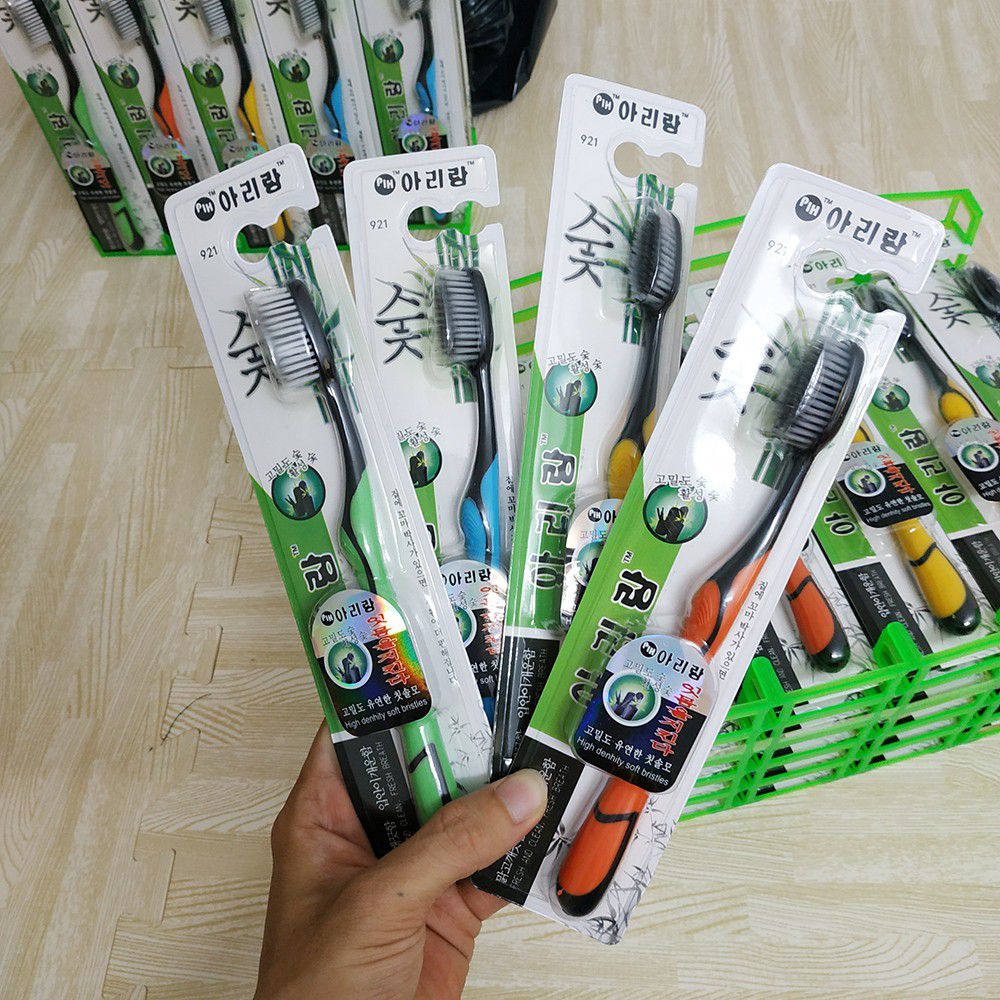 [Combo 5 tree] toothbrush bamboo charcoal activated Korean Bossi soft strong teeth