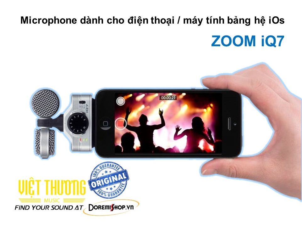 Micro dành cho Iphone/Ipad microphone ZOOM iQ7