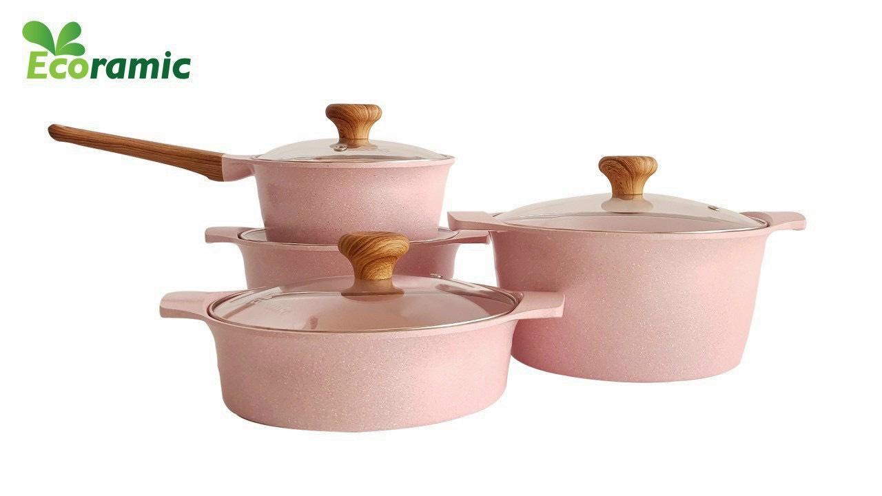 BỘ NỒI ĐÚC PLATINUM HỒNG PHẤN(quánh16,nồi18,nồi thấp20,nồi 22cm)