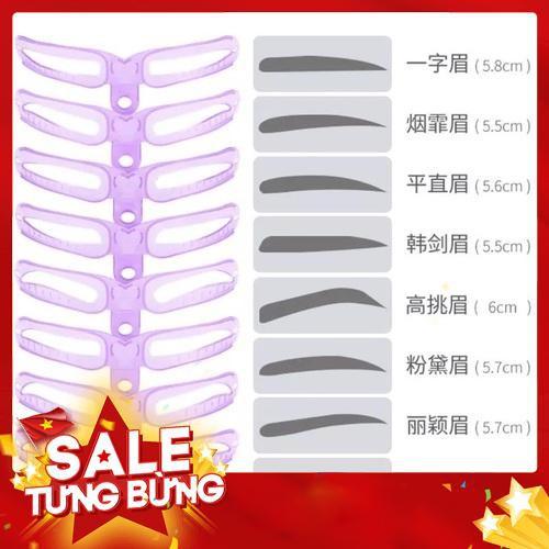 [HCM]Bộ 8 khuôn kẻ mày cầm tay - bí quyết có đôi lông mày đẹp hoàn hảo