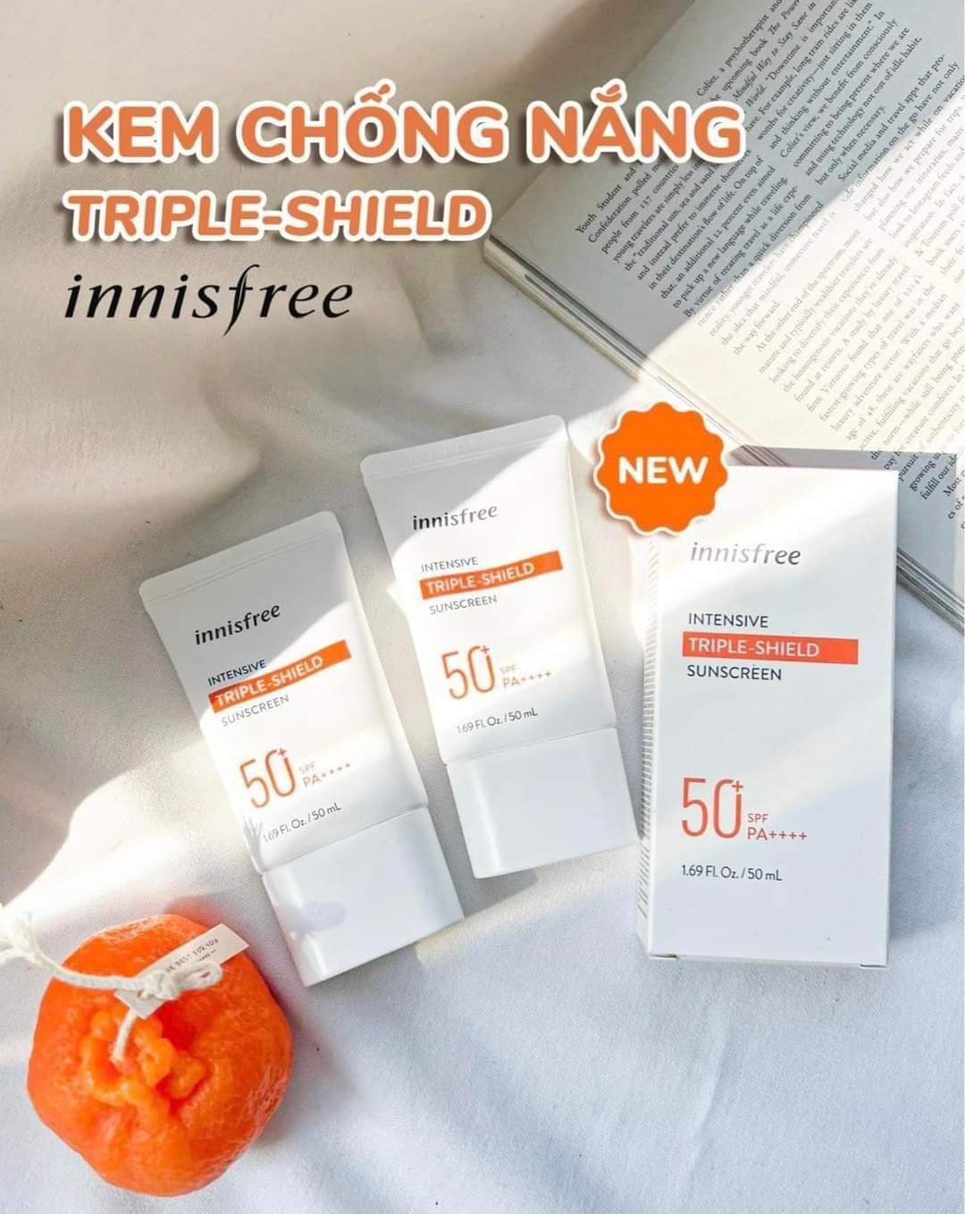 [HCM]Kem Chống Nắng Innisfree Intensive Triple Shield Sunscreen SPF50+/PA++++