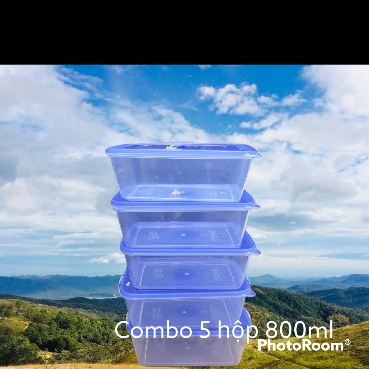##COMBO 5 HỘP NHỰA CHỮ NHẬT 800ML##