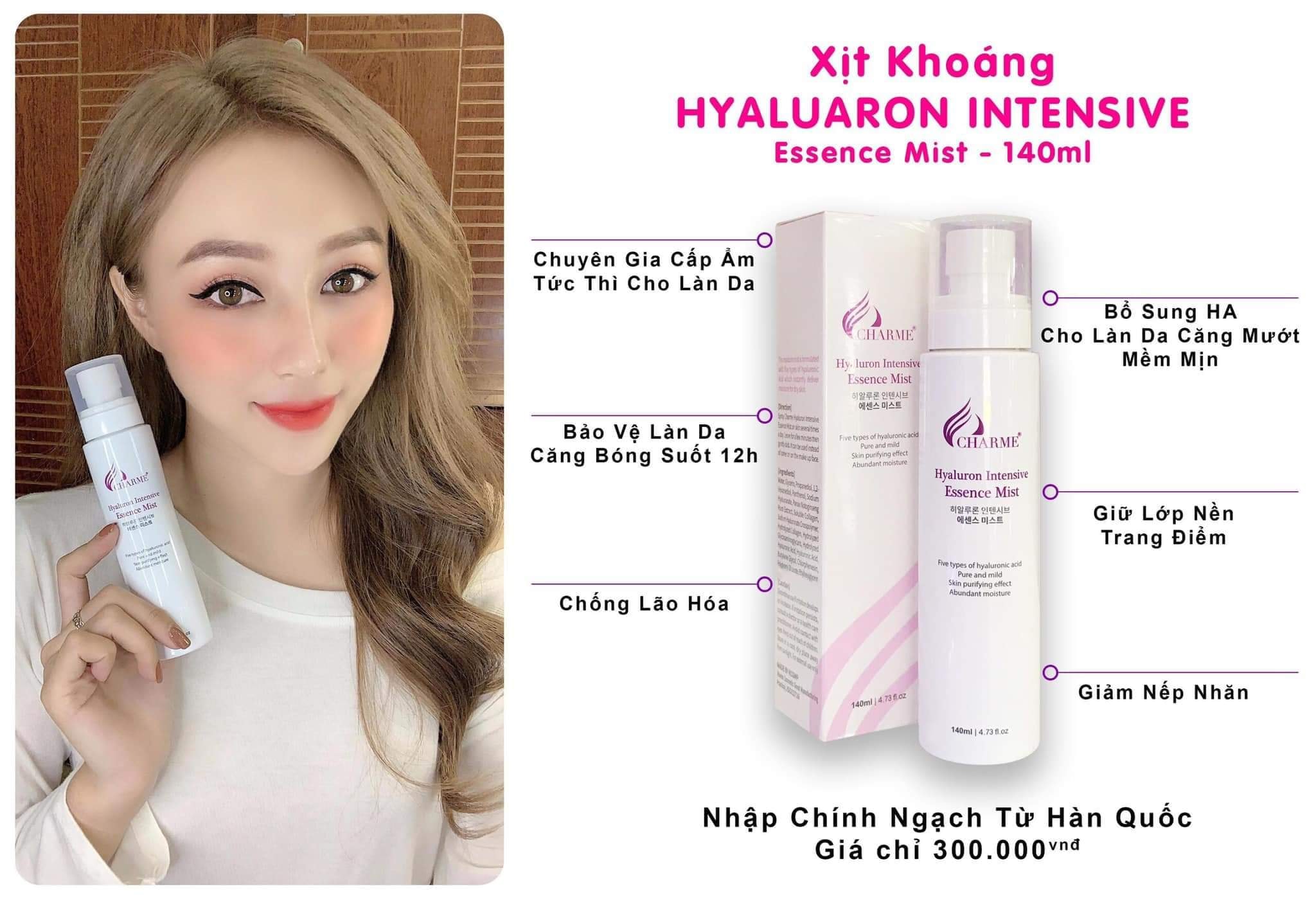 Xịt Khoáng hyaluron intensive HÀN QUỐC