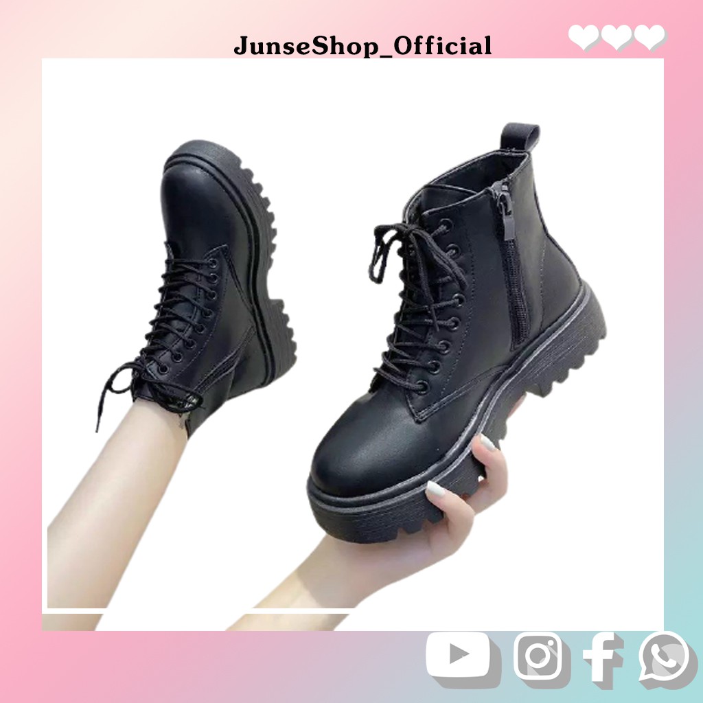 CÓ SẴN BOOT ĐEN ULLZANG -BỐT NỮ( KÈM VIDEO ẢNH THẬT) 1