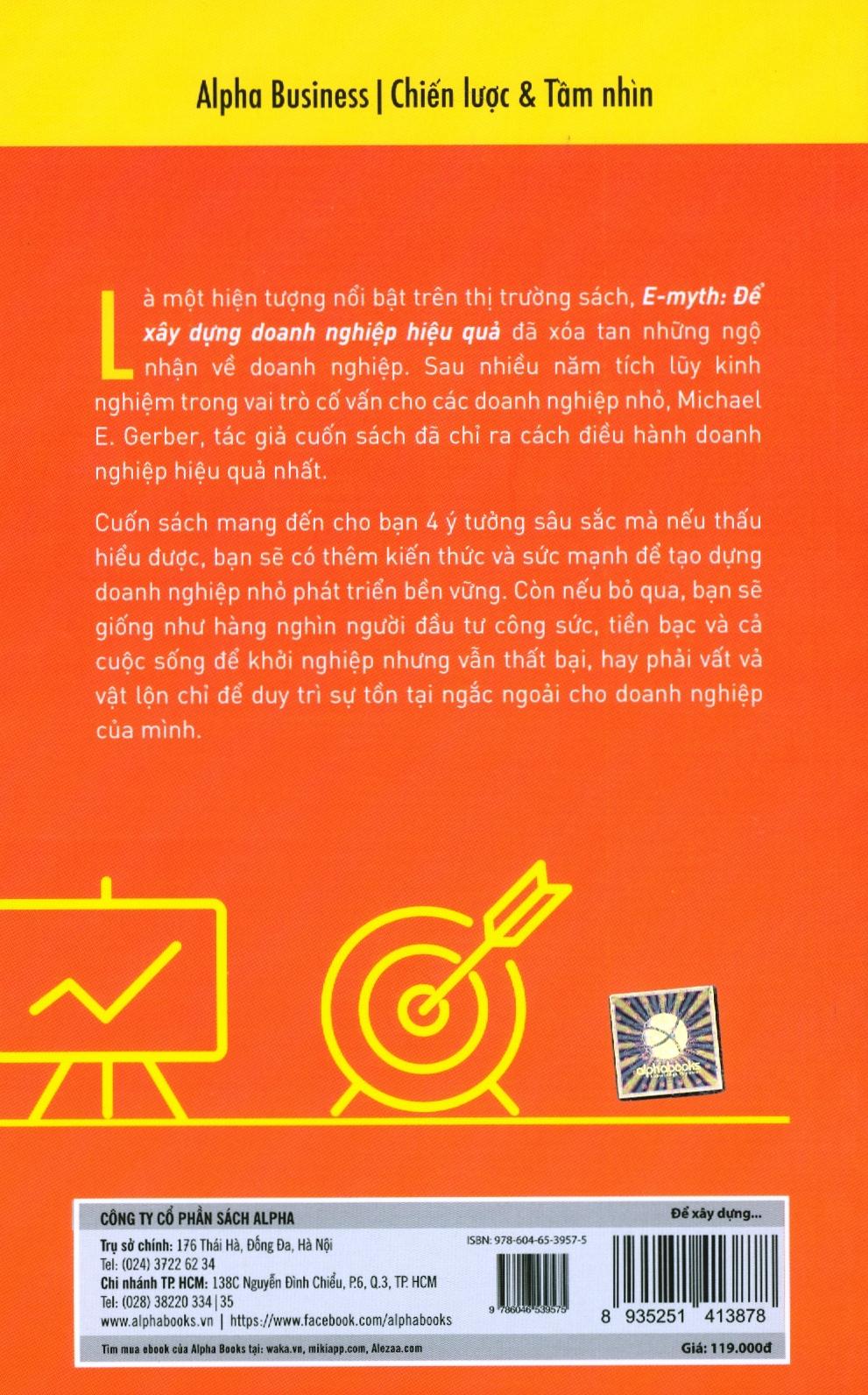 Sách - Để xây dựng doanh nghiệp hiệu quả [ALPHABOOKS]