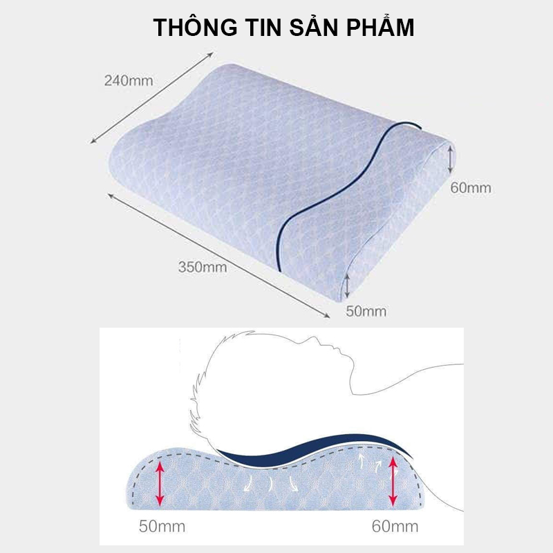 Gối nằm dành cho bé Lock&Lock Memory Foam Memory Foam HLW181