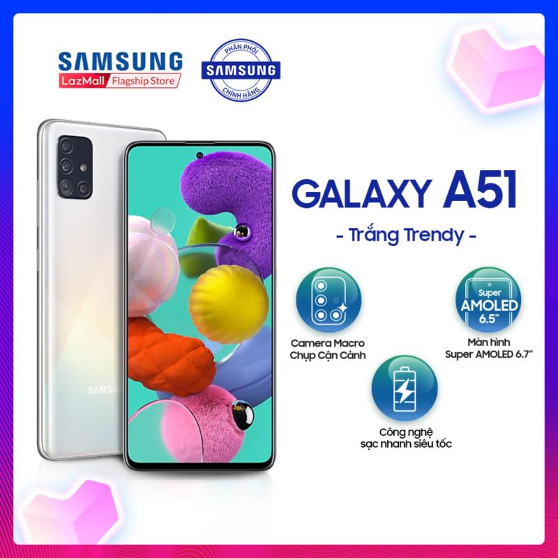 Điện thoại Samsung Galaxy A51 128GB (6GB RAM) - Màn hình vô cực 6.5 inch Infinity-O chuẩn FHD+ Chụp ảnh đỉnh cao với cụm 4 Camera ấn tượng + Pin 4,000mAH - Hàng phân phối chính hãng.