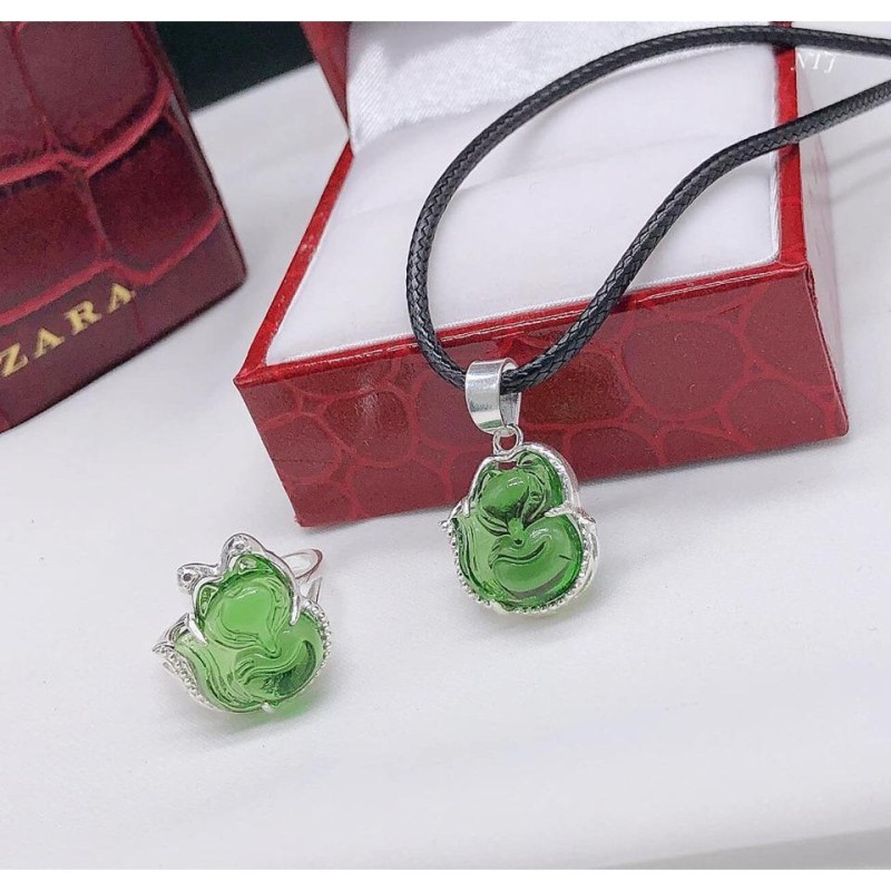 Bộ Trang Sức Hồ Ly ( Nhẫn + Dây Chuyền ) - TRANG SỨC BẠC TNJ CAM KẾT HÀNG CHUẨN ẢNH, CHẤT LƯỢNG TỐT, PHỤC VỤ TẬN TÌNH, CHU ĐÁO