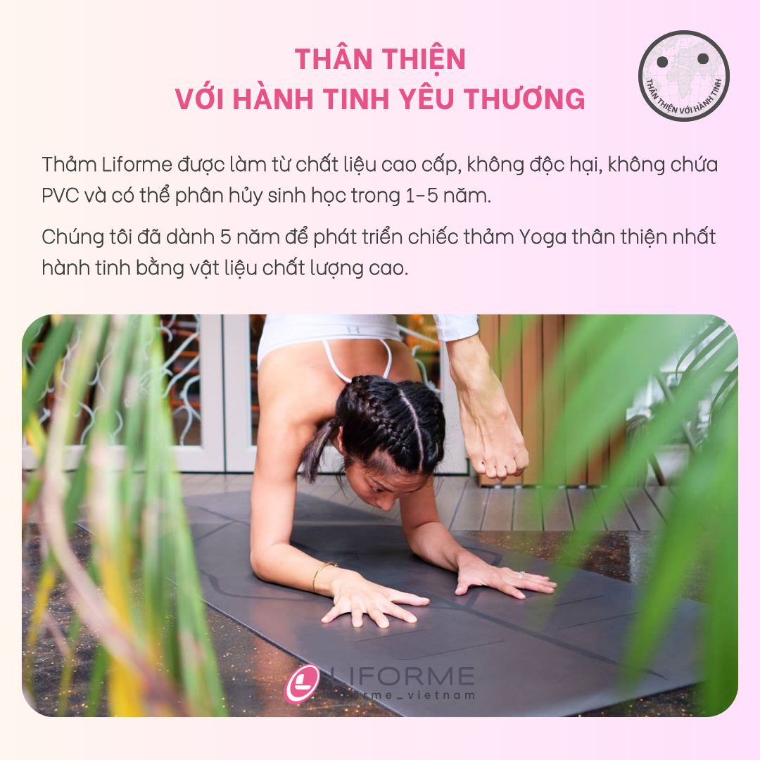 Thảm tập yoga Liforme Classic 4.2mm - Grey