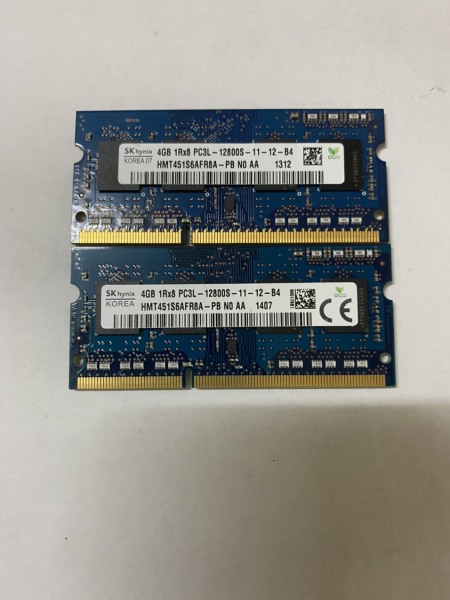 RAM Laptop 4G PC3L DDR3 cũ tháo máy Bus 1600 MHz (Ram Laptop PC3L-4G cũ) BH12T