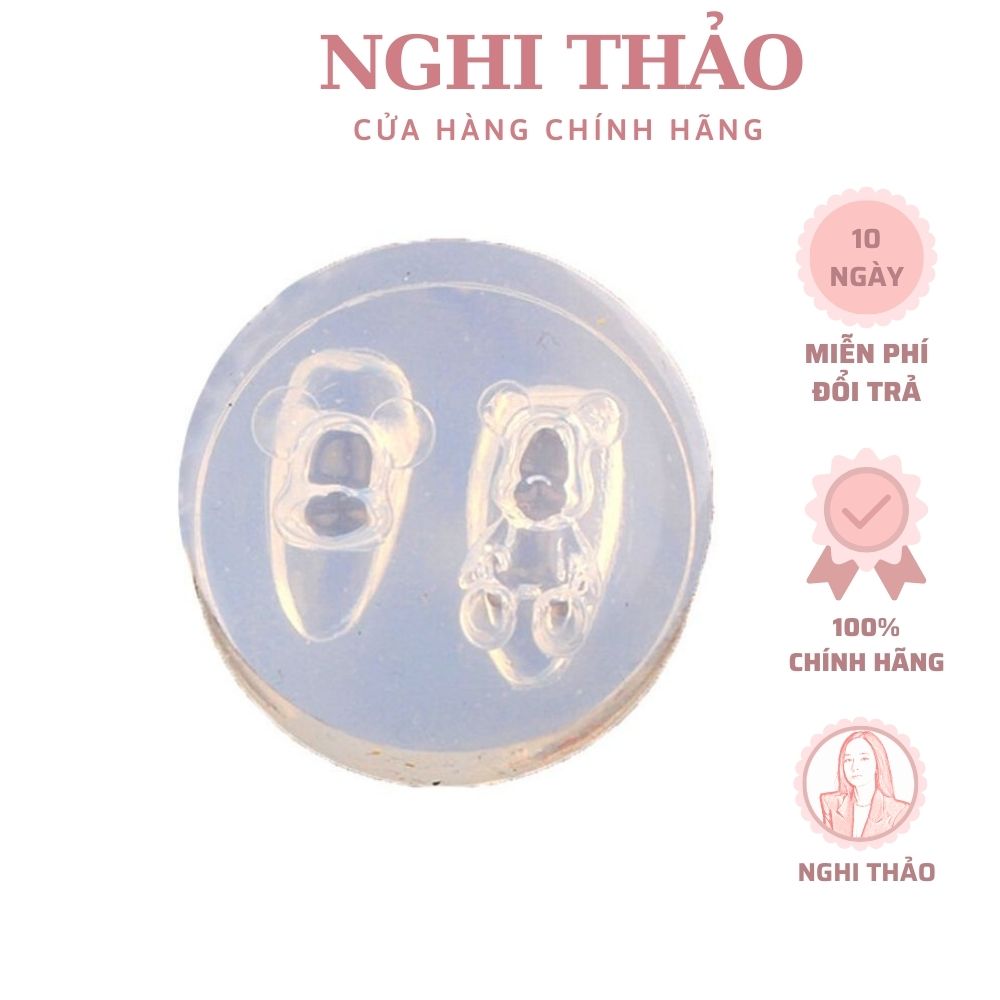 Khuôn silicon nail gấu bearbrick