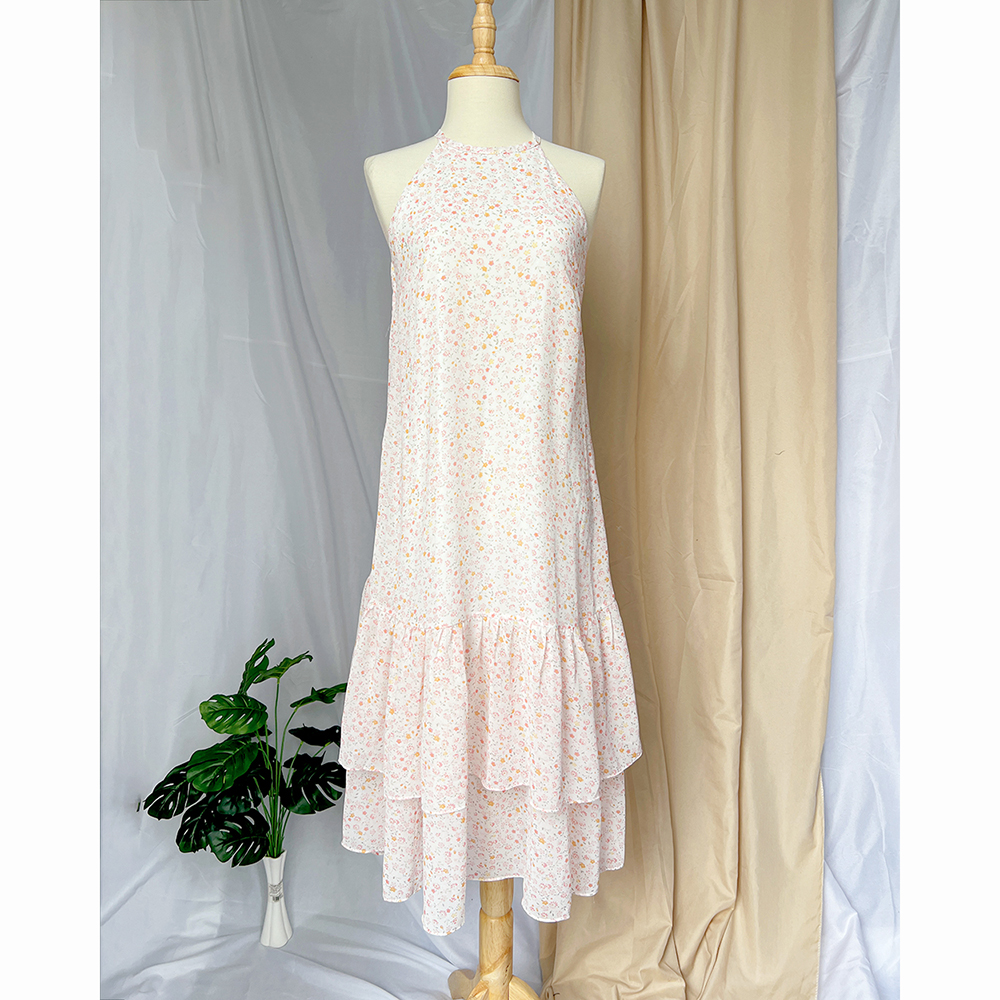 Đầm yếm, váy hoa nhí bèo nhún RD027