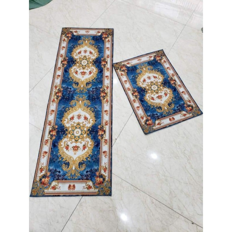 Bộ 2 miếng thảm bếp 3D chống trơn bám sàn - Kích thước 120x40 và 60x40