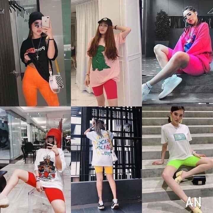 QUẦN ĐÙI NGỐ -  LEGGING RAINBOW THÁI LAN