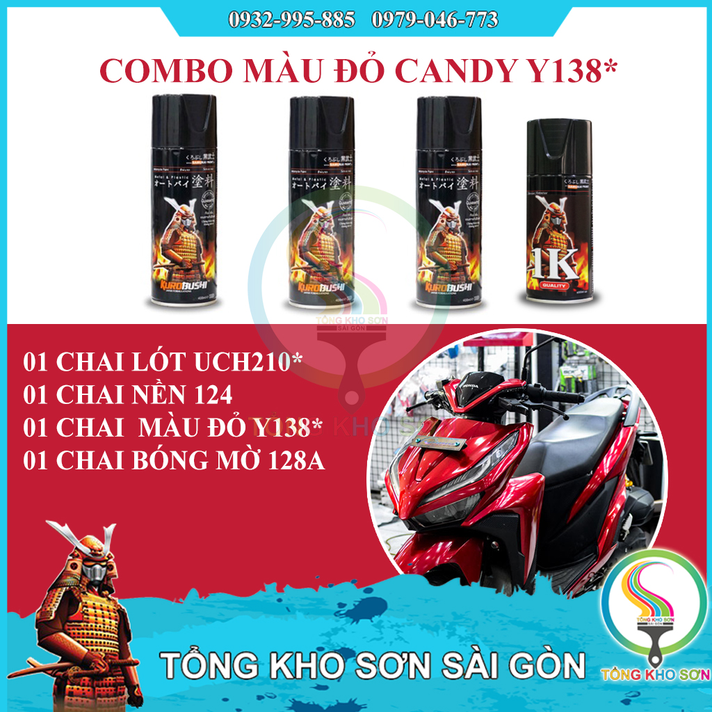 Sơn samurai đỏ candy y138