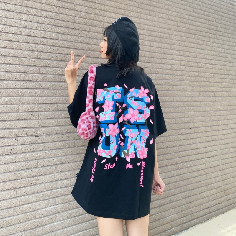 Áo thun TSUN Blossom Flower Tee - Black