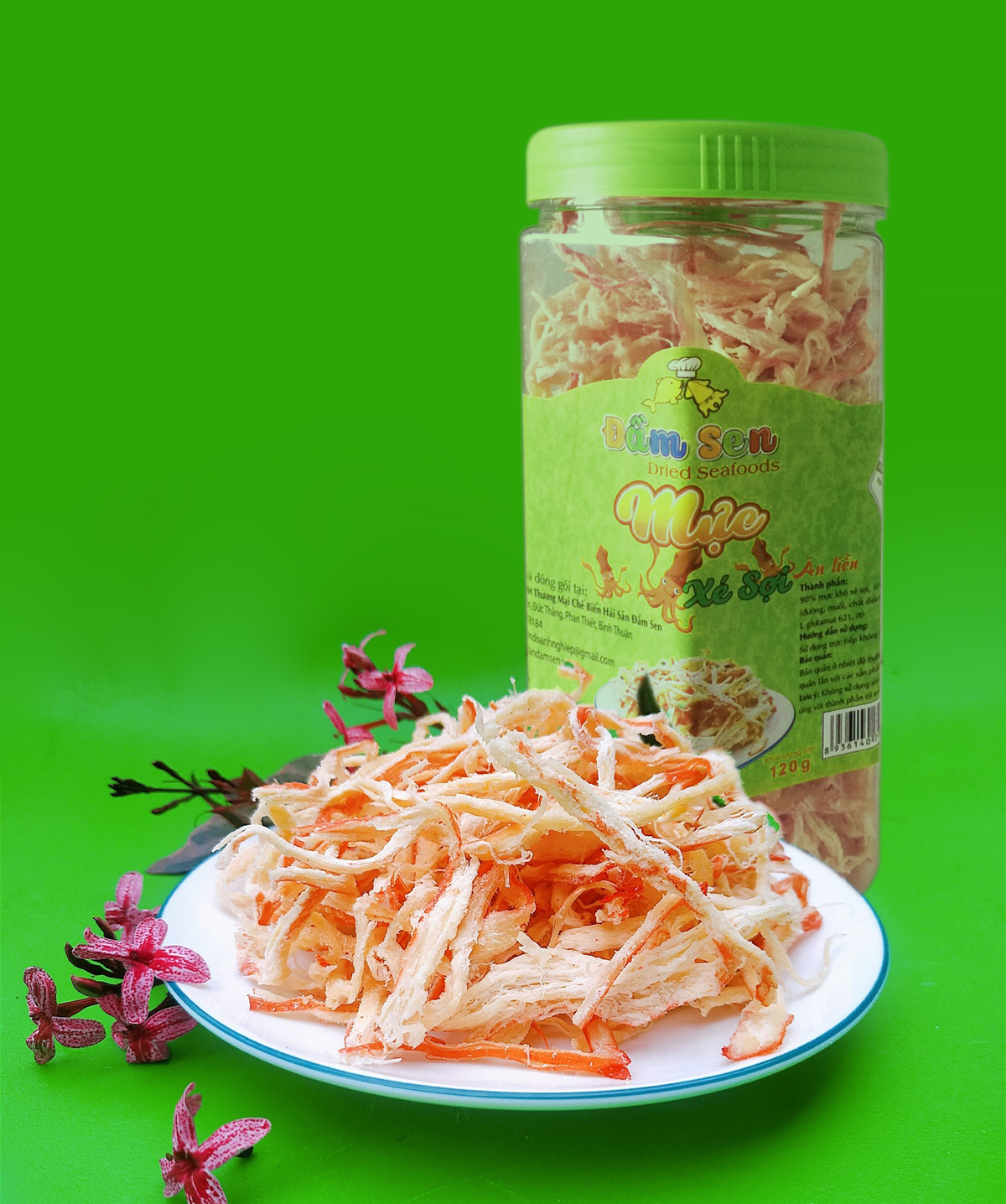 MỰC XÉ SỢI ĂN LIỀN ĐẦM SEN 100gr