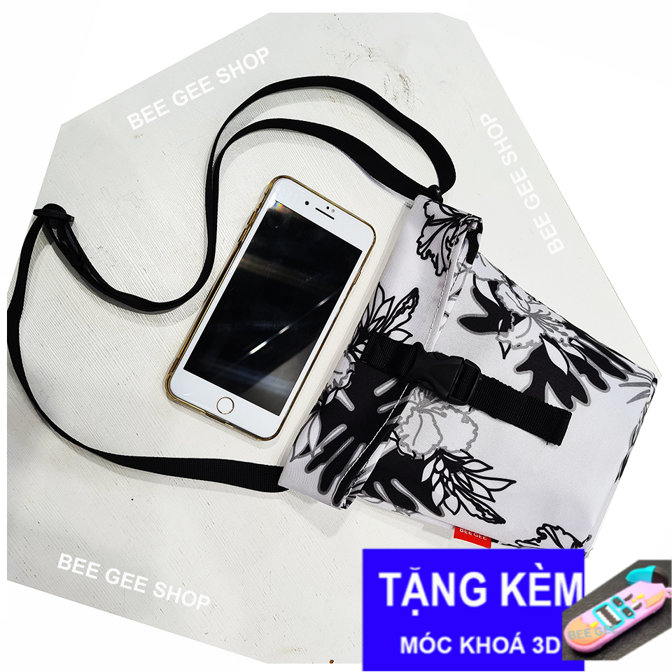 ( COMBO MK VANTRUOT ) Túi đeo chéo nam nữ unisex thời trang QT06 BEE GEE mang đi chơi cực chill hot trend 2021 BGS