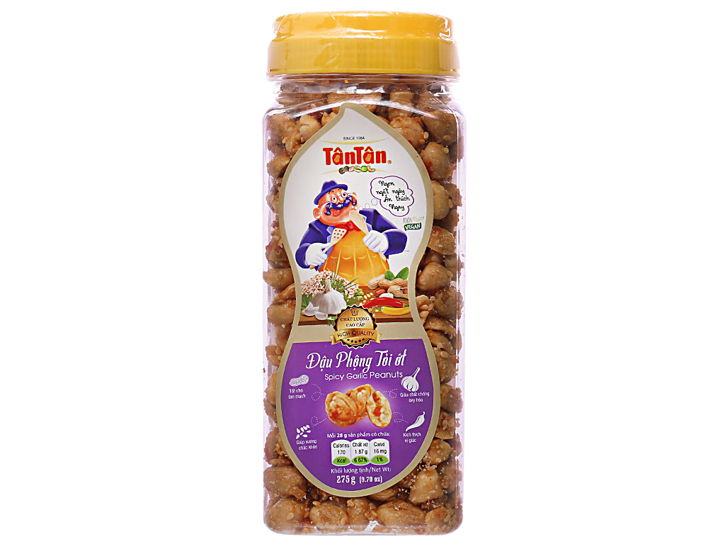 Đậu phộng tỏi ớt Tân Tân hũ 275g