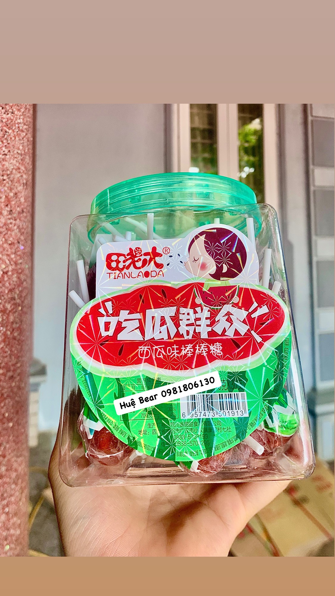 Hộp 30que kẹo mút dưa hấu siêu hot