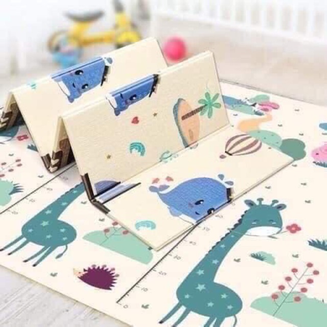 Thảm xốp XPE 2 mặt 1m8-2m 6ly-Thảm chơi cho bé xốp Silicone XPE 2 mặt cao cấp công nghệ Hàn Quốc chống nóng, 1m8-2m(không có vỏ bọc)