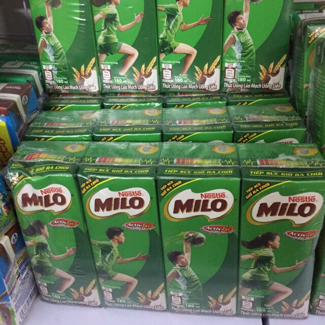 Lốc 4 hộp sữa tươi Milo 180ml 4 hộp, sữa lúa mạch , tạp hóa hiền trang
