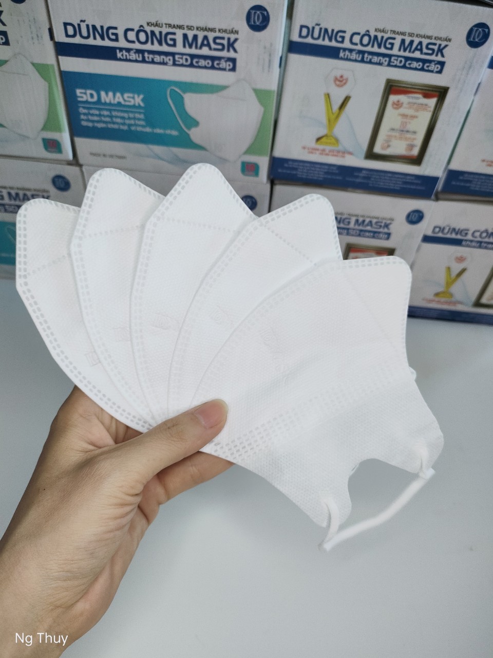 Thùng 200 chiếc khẩu trang 5D Dũng CÔng mịn đẹp