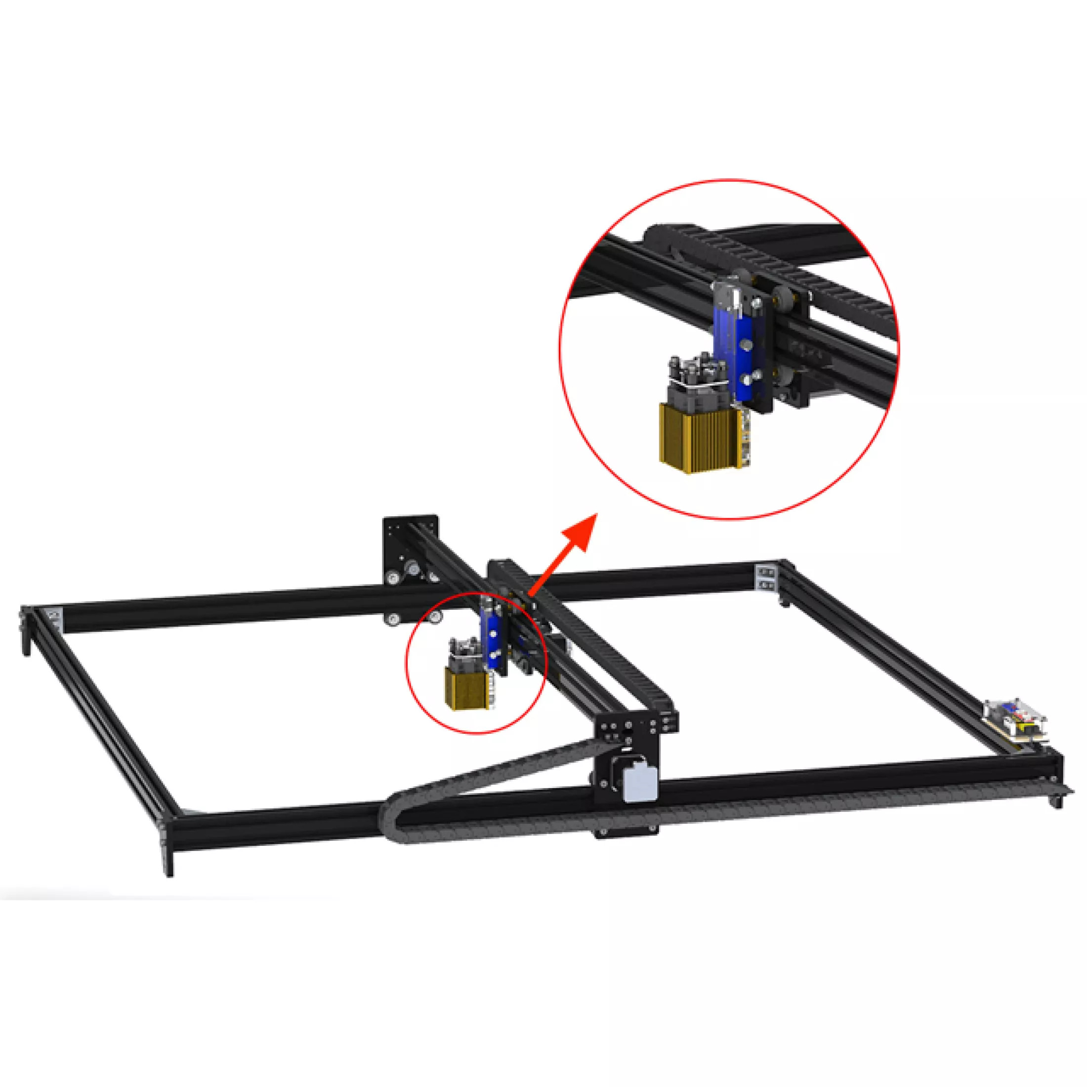 [HCM]Máy Cắt Khắc Laser CNC Mini 100*100( bảng khắc siêu rộng 1M2)+ Đầu laser tùy chọn