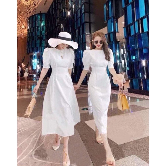 Đầm dáng xòe chít eo thời trang nữ (Dài 98cm)