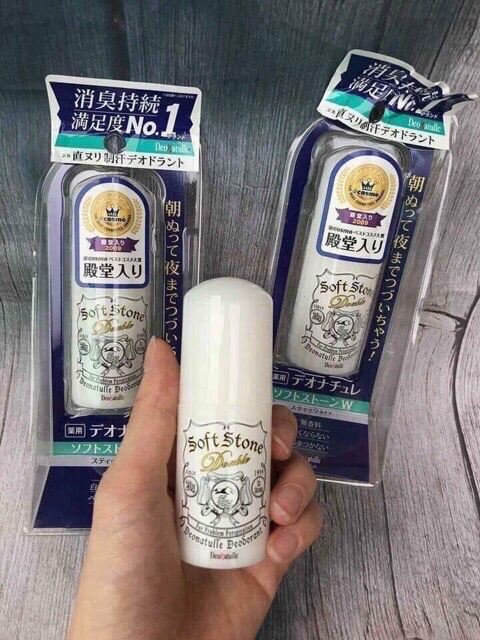 (Nội Địa Nhật 2021) Lăn khử mùi đá khoáng Soft Stone (Đủ Bill)