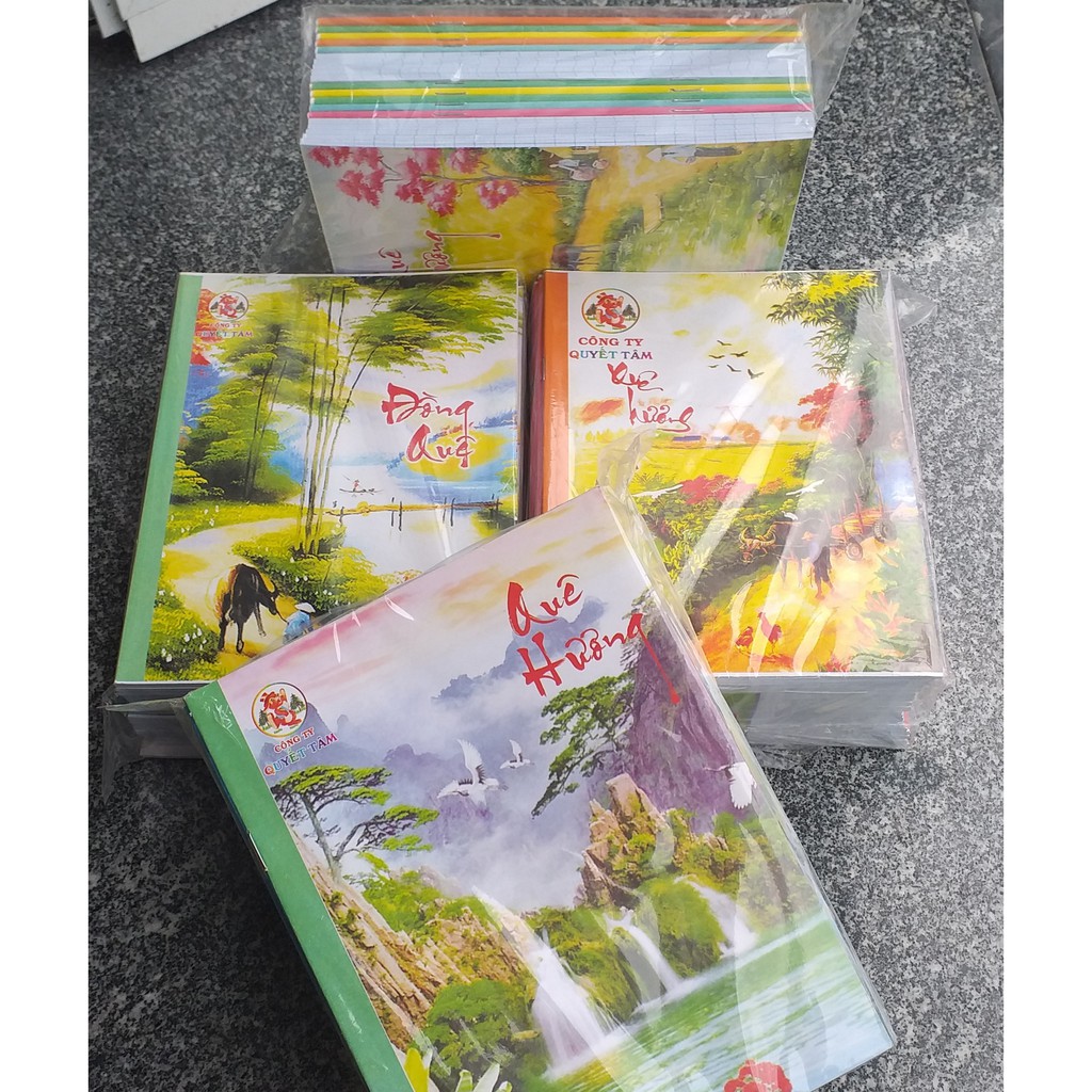 [HCM]LỐC 20 CUỐN VỞ 100 TRANG QUÊ HƯƠNG