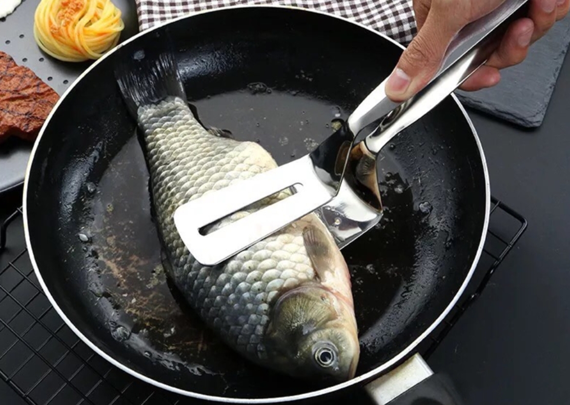 Dụng cụ làm bếp đa năng, kẹp gắp đồ nóng như bít tết, cá rán, thịt nướng chuyên dụng tiện ích