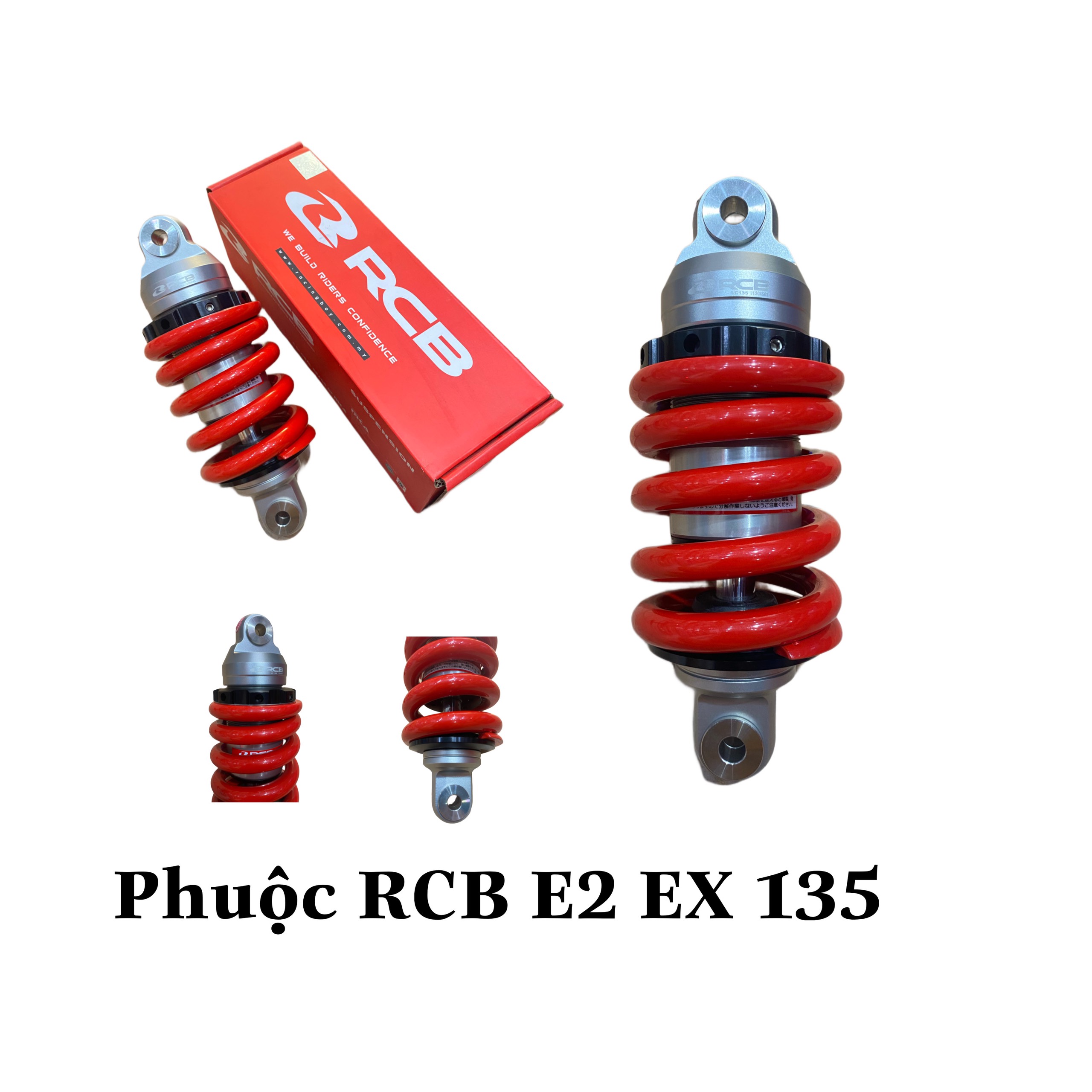 Phuộc RCB E2 gắn cho EXCITER 135 ( Gồm : Vàng / Đỏ / Đen )