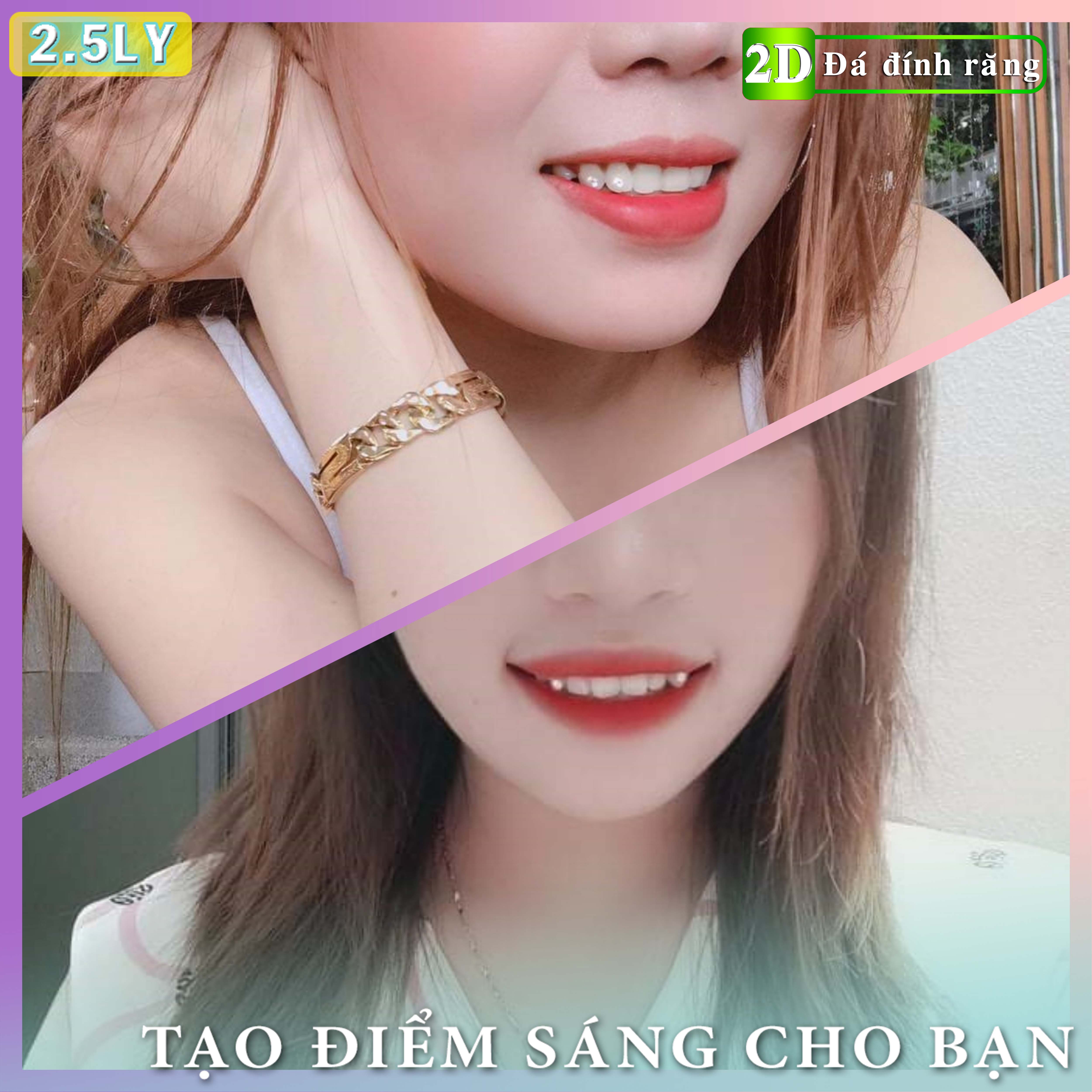 [HCM] Đá dán răng loại vừa (5 viên 2.5LY + keo dán + bút gắn)