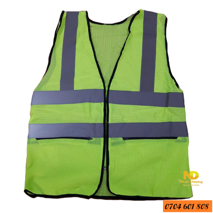 Áo Lưới Phản Quang Có Dây Kéo Loại Cao Cấp