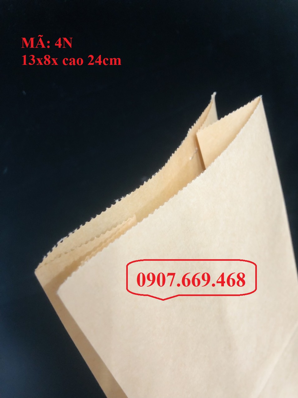 Túi giấy kraft nâu đựng thực phẩm take away ( 200 túi)