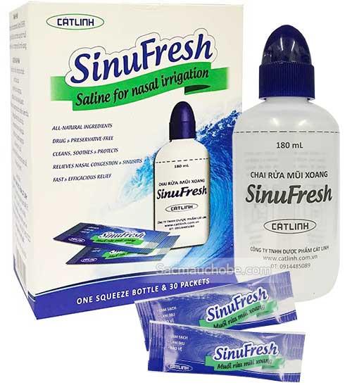 BÌNH RỬA MŨI SINUFRESH+30 GÓI MUỐI