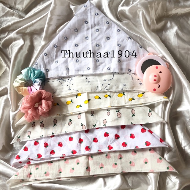 Khăn Bandana Nhiều Mẫu Vải Thô Mềm