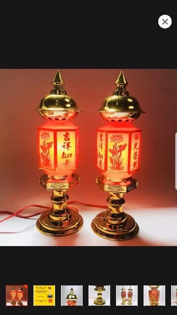 Đèn thờ lục giác 32 cm ( 1 đôi )