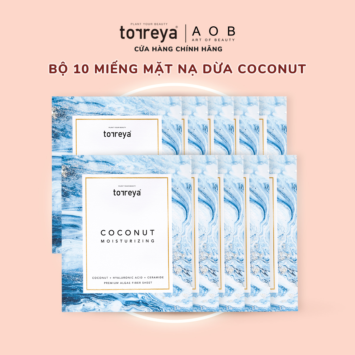 [Combo 10] Mặt Nạ Cấp Ẩm Da Torreya Coconut Moisturizing Mask