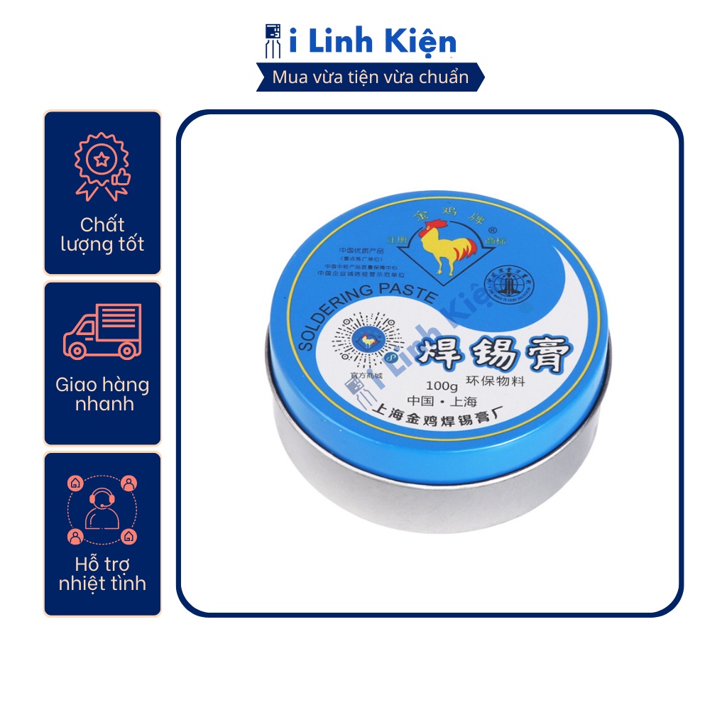Mỡ hàn thiếc 100g con gà trống chất lượng cao.