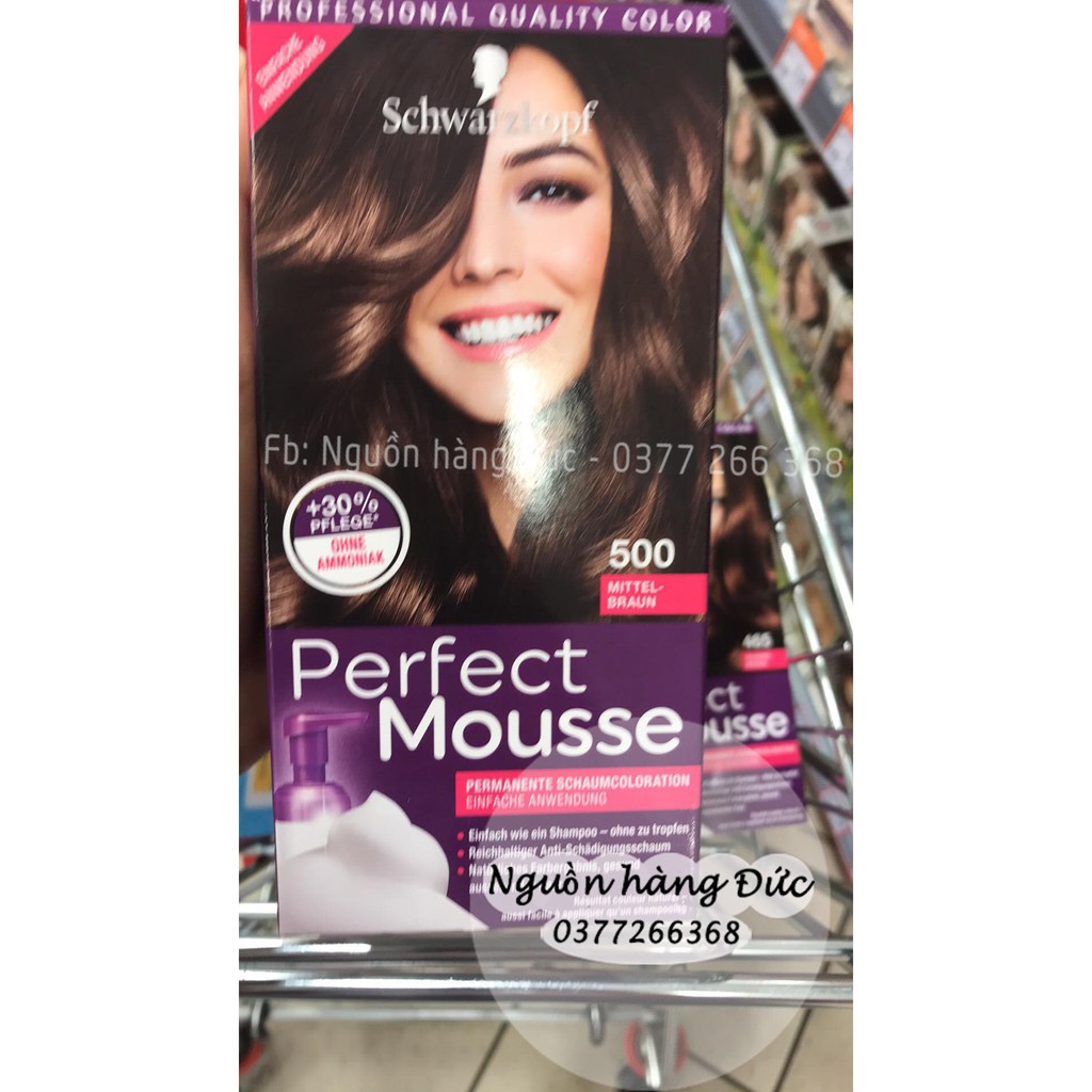 THUỐC NHUỘM TÓC PERFECT MOUSSE ĐỨC- KHÔNG HÔI- ÍT HÓA CHẤT NH.ẤT