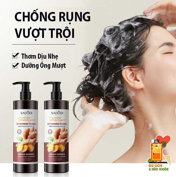 [Set nhỏ du lịch] Dầu Gội Dầu Xả Tinh Chất Gừng Sadoer Kích Thích Mọc Tóc, Giảm Gãy Rụng, Sạch Gàu, Dưỡng Tóc Khỏe Mượt