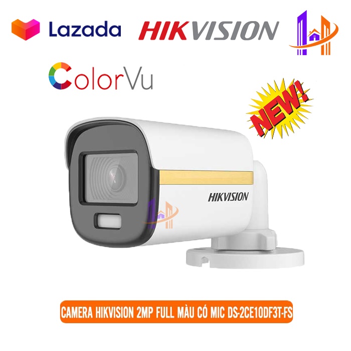 [HCM][NHÀ PHÂN PHỐI] CAMERA MÀU 24/7. Camera 4 in 1 2.0 Megapixel HIKVISION DS-2CE10DF3T-F. Hàng chính hãng- Công Nghệ Hoàng Nguyễn