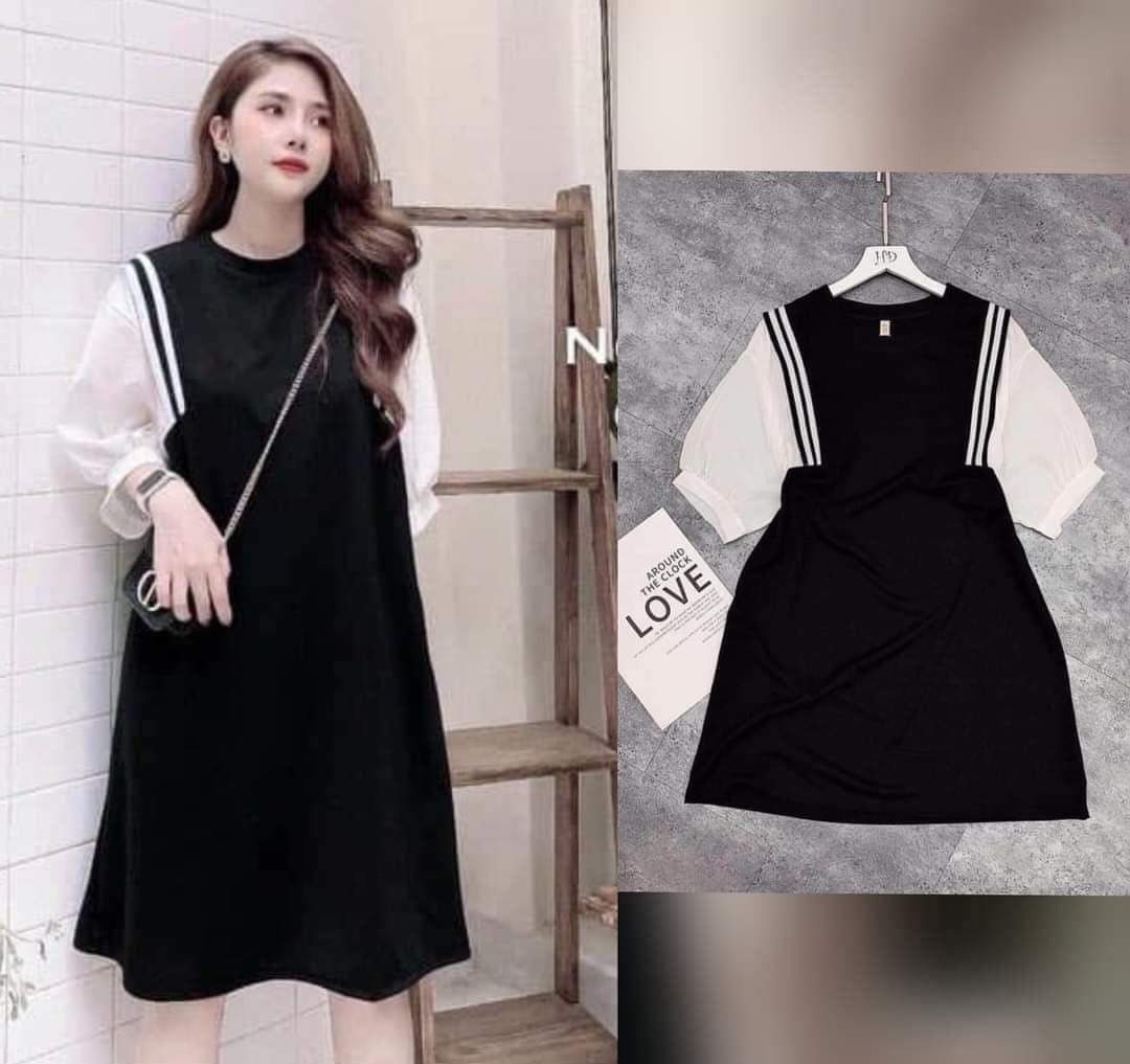 Váy bầu thời trang thiết kế chất lụa hoa freesize từ 45 đến 70kg