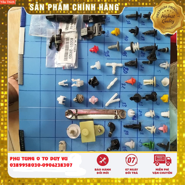 bộ 20 nút cài nhựa dùng cho ô tô và xe máy lấy hàng theo yêu cầu